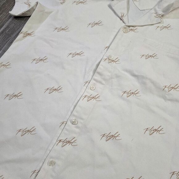 Nike Air Jordan Flight Essentials Denim Button-Down Shirt Off-White Women's S LE - Picture 3 of 8